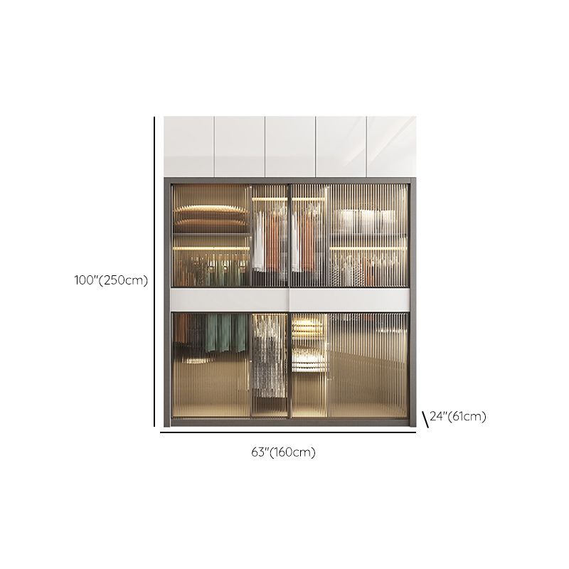 White Storage Cabinet with Glass Doors Contemporary Sliding Door Cabinet with Drawer