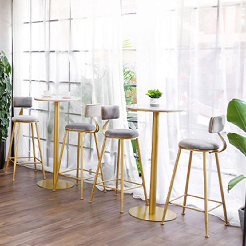 Glam Upholstered Bar Stools Footrest Backrest Coffee Shop Counter Bar Stool Clearhalo 'Bar Furniture' 'Bar Stools' 'bar_stools' 'furn' 'furn_bar_stools' 'Furniture' 'Kitchen & Dining Furniture' 1200x1200_746f311c-c256-4e60-bec2-ea22df609b34