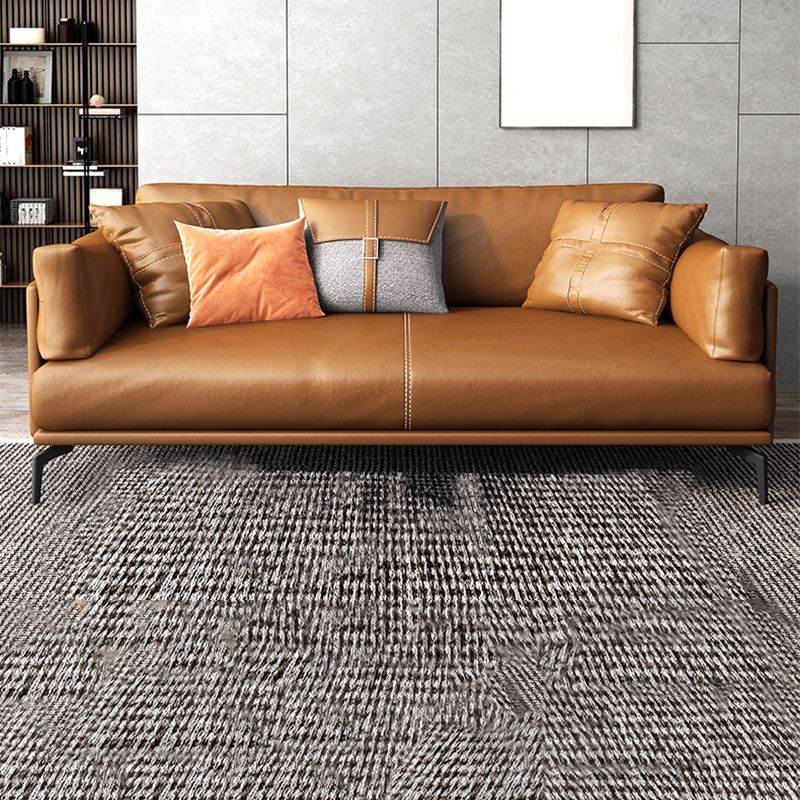 Coussins bruns contemporains Standard Oreiller Top Bras canapé en cuir authentique