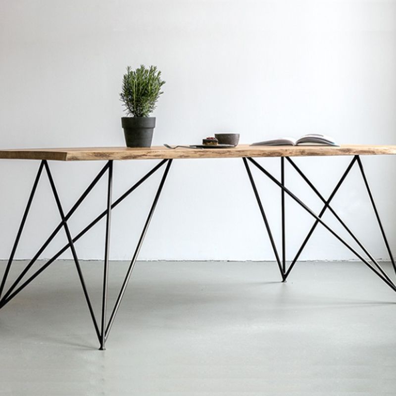 Rectangle 4 Legs Luxury Dining Table Solid Wood Fixed Table for Kitchen Clearhalo 'Dining Tables & Seating' 'Dining Tables' 'dining_table' 'furn' 'furn_dining_table' 'Furniture' 'furniture_dining_table' 'Kitchen & Dining Furniture' 'kitchen' 'kitchen_dining_table' 1200x1200_74704eb5-88a1-4dfe-a6db-5b4d00bfc13a