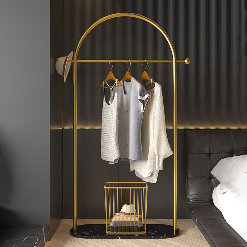 Luxurious Metallic Coat Hanger Pure Color Free Standing Marble Base Coat Rack Clearhalo 'Entry & Mudroom Furniture' 'furn' 'furn_hall_tree_coat_racks' 'Furniture' 'Hall Trees & Coat Racks' 'hall_tree_coat_racks' 1200x1200_7470c7c4-81d5-4bc0-a752-bac80fadfc8e