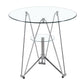 Modern Style Glass Kitchen Dining Room Table Round Table with Metal Base Clearhalo ' dining_table' 'Dining Tables & Seating' 'Dining Tables' 'furn' 'furn_dining_table' 'Furniture' 'furniture_dining_table' 'Kitchen & Dining Furniture' 'kitchen&dining_furn' 'kitchen' 'kitchen_dining_table' 1200x1200_7470e370-f44d-4f98-b4ae-0e0535ae0ed6