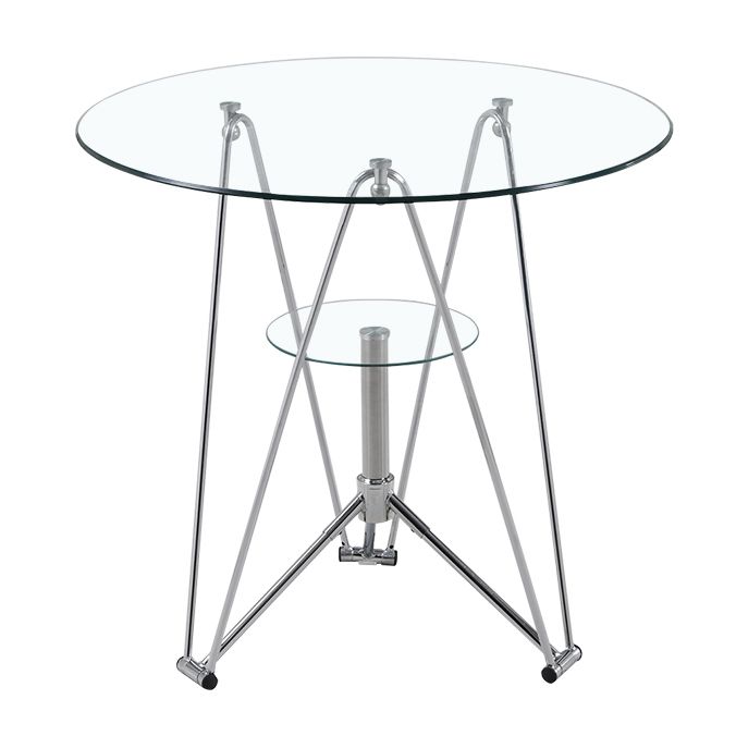 Modern Style Glass Kitchen Dining Room Table Round Table with Metal Base Clearhalo ' dining_table' 'Dining Tables & Seating' 'Dining Tables' 'furn' 'furn_dining_table' 'Furniture' 'furniture_dining_table' 'Kitchen & Dining Furniture' 'kitchen&dining_furn' 'kitchen' 'kitchen_dining_table' 1200x1200_7470e370-f44d-4f98-b4ae-0e0535ae0ed6