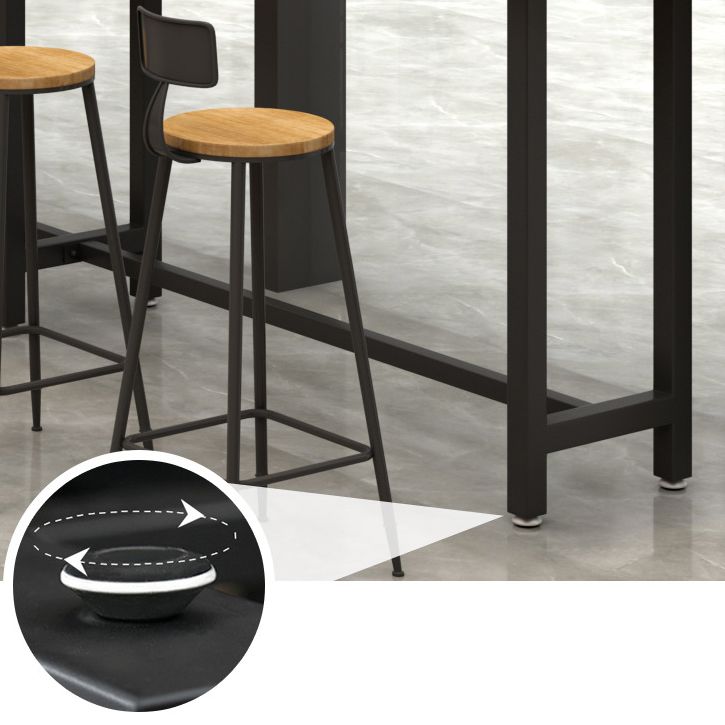Contemporary Bar Stool Backrest Barstool with Black Metal Legs Clearhalo 'Bar Furniture' 'Bar Stools' 'bar_stools' 'furn' 'furn_bar_stools' 'Furniture' 'Kitchen & Dining Furniture' 1200x1200_7471a410-ebbf-47b9-a98d-696bfa665cb8