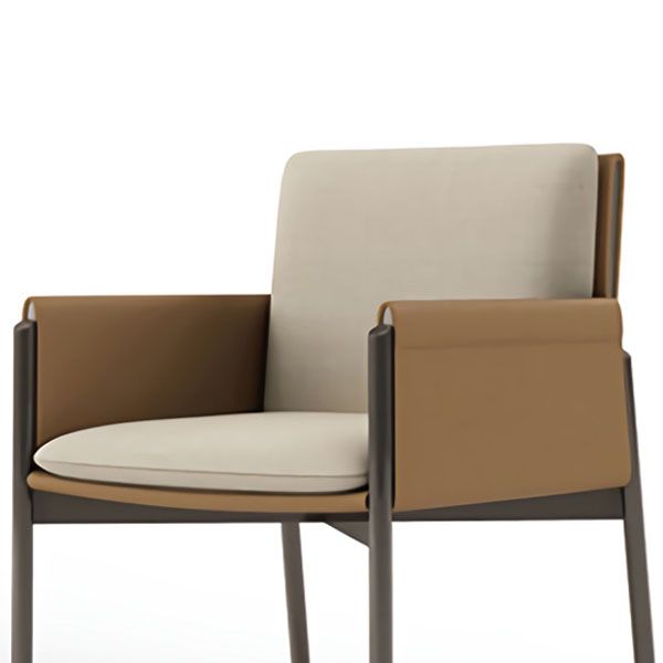 Gestoffeerde matte afwerking eetstoel designerstijl thuis stevige achterstoel stoel