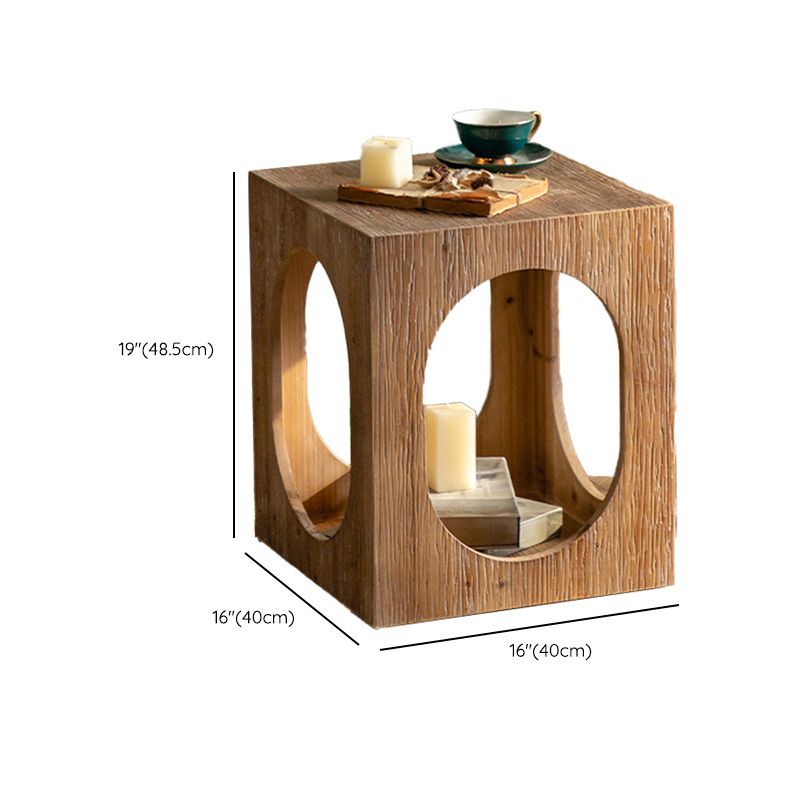 Rustic Corner Table Solid Wood Brown Side End Table for Living Room Clearhalo 'Coffee & Accent Tables' 'End & Side Tables' 'end_side_tables' 'furn' 'furn_end_side_tables' 'Furniture' 'Living Room Furniture' 1200x1200_74760d1a-0c41-4e4c-a4fe-017281e8ba7b