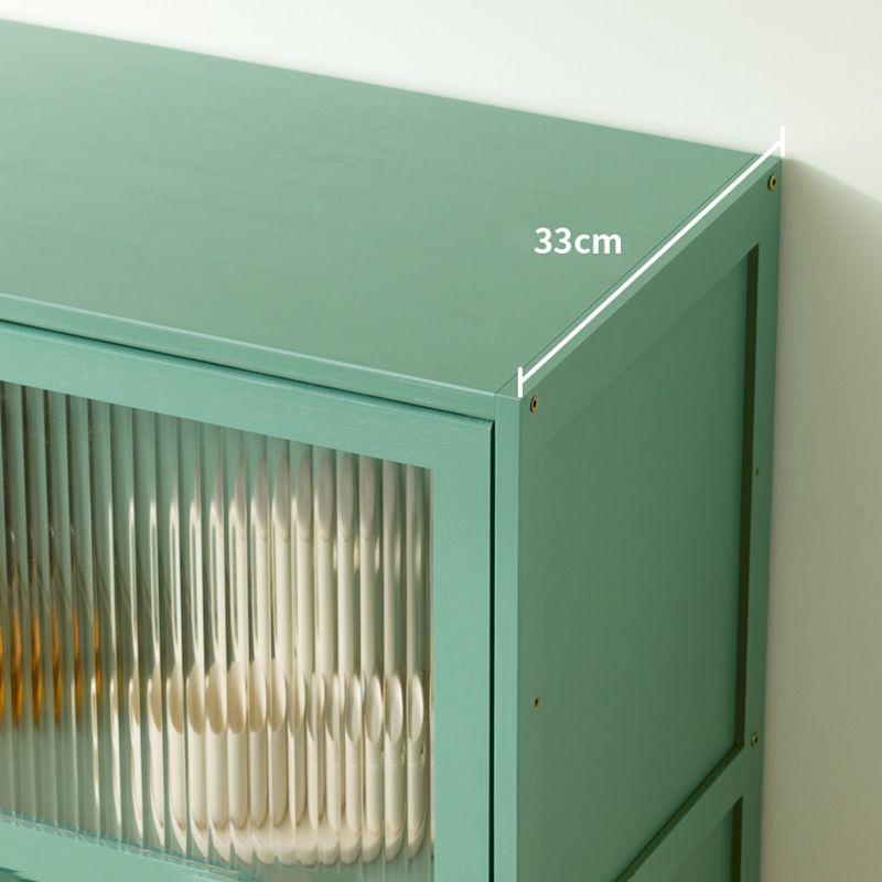 Rectangular Wood Cabinet, Modern Accent Chest  with Acrylic 4/5 - Door