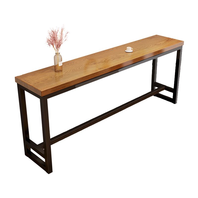 Bruine kleur rechthoek balktafel industriële stijl massieve houten barkruktafel