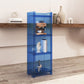 Glam Closed Back Standard Bookshelf Shelves Included Acrylic Bookcase