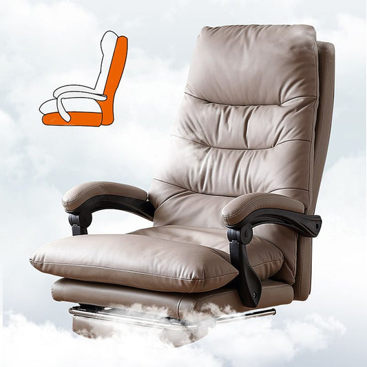 Sedia da ufficio in pelle moderna imbottita armi imbottibile sedia da scrivania altezza del sedile regolabile con ruote