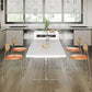 Kitchen Contemporary Dinner Table Stone Rectangle Dining Table Clearhalo 'Dining Tables & Seating' 'Dining Tables' 'dining_table' 'furn' 'furn_dining_table' 'Furniture' 'Kitchen & Dining Furniture' 1200x1200_747be203-fbc8-48ca-9793-5ec13a9969d5