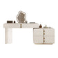 13.77 "Large Vanity Vanity White Makeup Vanity Desk Table avec 2/6 tiroirs