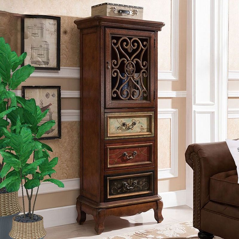 Industrial Cabriole Legs Accent Cabinet Solid Wood Storage Cabinet with Drawer Clearhalo 'Cabinets & Chests' 'cabinets_chests' 'furn' 'furn_cabinets_chests' 'Furniture' 'Living Room Furniture' 1200x1200_747e24e1-ba3e-4625-b645-7e4080a9946e