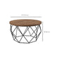 17.7" H Wood Round Top Coffee Table, Metal Frame Base Cocktail Table Clearhalo 'Coffee & Accent Tables' 'Coffee Tables' 'coffee_tables' 'furn' 'furn_coffee_tables' 'Furniture' 'Living Room Furniture' 1200x1200_747e60c3-ac47-4016-9907-e8b1796adbcc