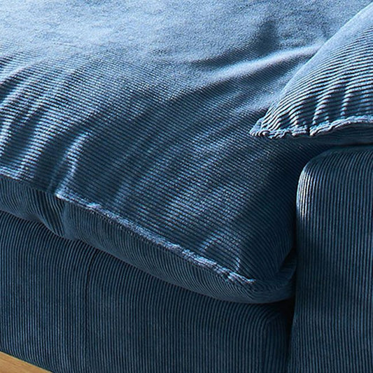 Noordse 3 -zits bank 100 polyester kussen bovenarmbevel met kussens en houten basis