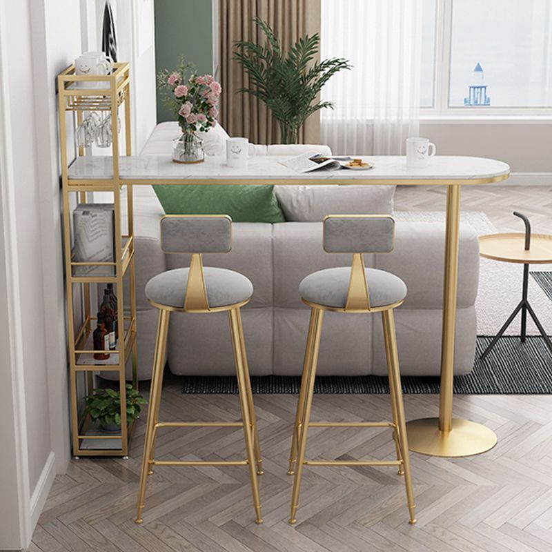 Sgabello da bar moderno per poggiapiedi e sgabello grigio grigio per soggiorno