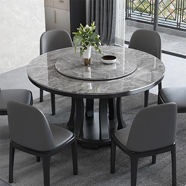 Rubberwood massief houten eettafel op voetstuk Converteerbare eettafel