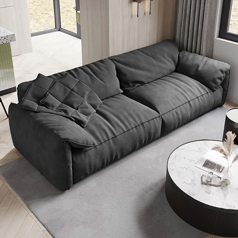 Beach Tight Back Standard Sofa 29.53"High Pillow Top Arm Sofa, Black Clearhalo 'furn' 'furn_sofas' 'Furniture' 'furniture_sofas' 'Living Room Furniture' 'Sofa' 'sofas' 1200x1200_747ed353-afd7-4310-b4c9-0de772bd18ff