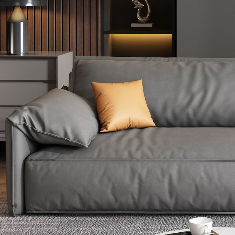 2/3/4人のための灰色の現代標準スクエアアームソファソファ