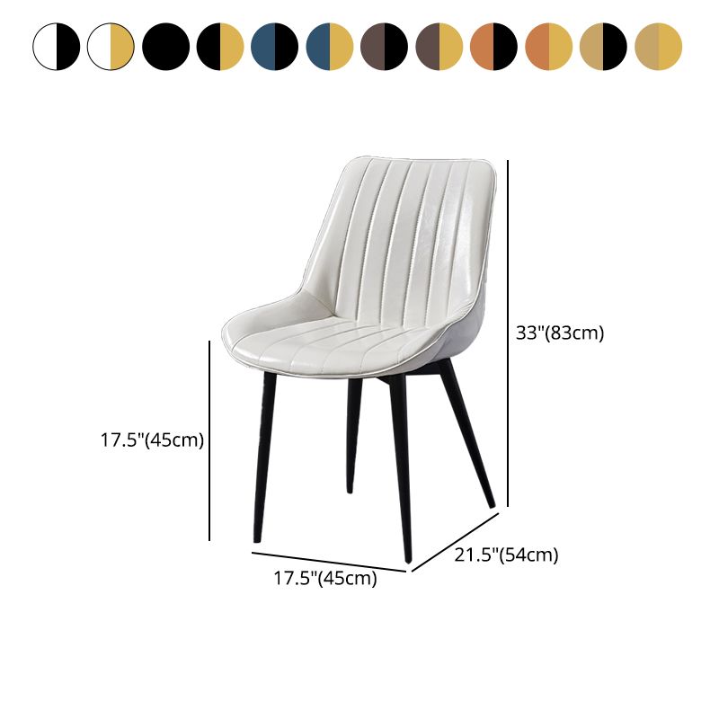 Contemporary Style Dining Chairs Armless Side Chair for Kitchen with Metal Legs Clearhalo ' kitchen&dining_furn' 'Dining Chairs' 'Dining Tables & Seating' 'dining_chair' 'furn' 'furn_dining_chair' 'Furniture' 'furniture_dining_chair' 'Kitchen & Dining Furniture' 'kitchen' 1200x1200_7482ec20-92e4-45ad-ade6-0bcd4329a41d