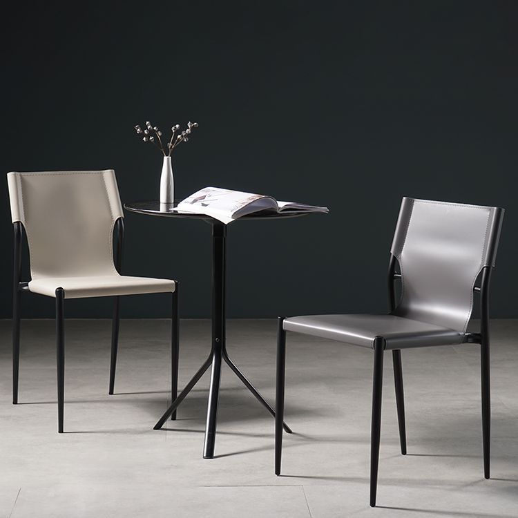 Modern Style Chair Dining Armless Chairs with Metal Legs for Kitchen Clearhalo ' kitchen&dining_furn' 'Dining Chairs' 'Dining Tables & Seating' 'dining_chair' 'furn' 'furn_dining_chair' 'Furniture' 'furniture_dining_chair' 'Kitchen & Dining Furniture' 'kitchen' 1200x1200_7486a476-f7f7-4976-b0d2-7fa29797b38c