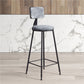 Contemporary Style Barstool Round Low Back Bar Stool with Black Frame Clearhalo 'Bar Furniture' 'Bar Stools' 'bar_stools' 'furn' 'furn_bar_stools' 'Furniture' 'Kitchen & Dining Furniture' 1200x1200_74877b13-3e56-4f47-b0b4-ec28c7c2230c
