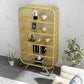 11" Wide Glam Shelf Bookcase Closed Back Metal Shelves Included Bookshelf