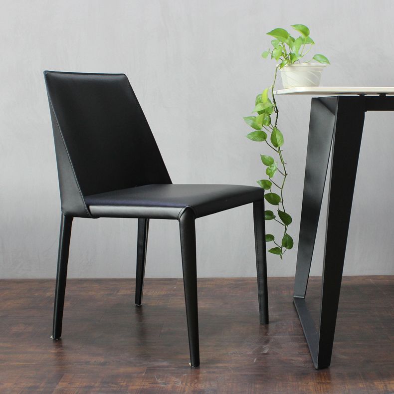 Saddle Leather Designer Style Side Chair Matte Finish Parsons Dining Chair (Set of 2) Clearhalo ' kitchen&dining_furn' 'Dining Chairs' 'Dining Tables & Seating' 'dining_chair' 'furn' 'furn_dining_chair' 'Furniture' 'furniture_dining_chair' 'Kitchen & Dining Furniture' 'kitchen' 1200x1200_7488a6d4-1a1b-4022-b4a1-4e042946facf
