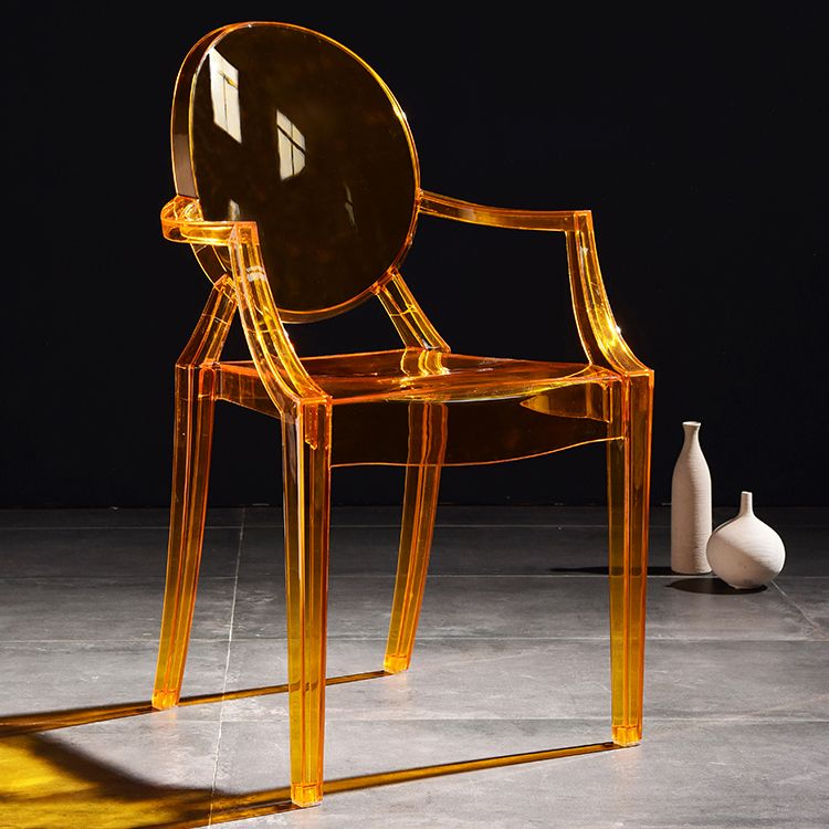 Scandinavian Plastic Dining Arm Chair Open Back Side Chair for Home Use Clearhalo ' kitchen&dining_furn' 'Dining Chairs' 'Dining Tables & Seating' 'dining_chair' 'furn' 'furn_dining_chair' 'Furniture' 'furniture_dining_chair' 'Kitchen & Dining Furniture' 'kitchen' 1200x1200_748960a6-ef44-4590-a1da-b97e3bb9f30c