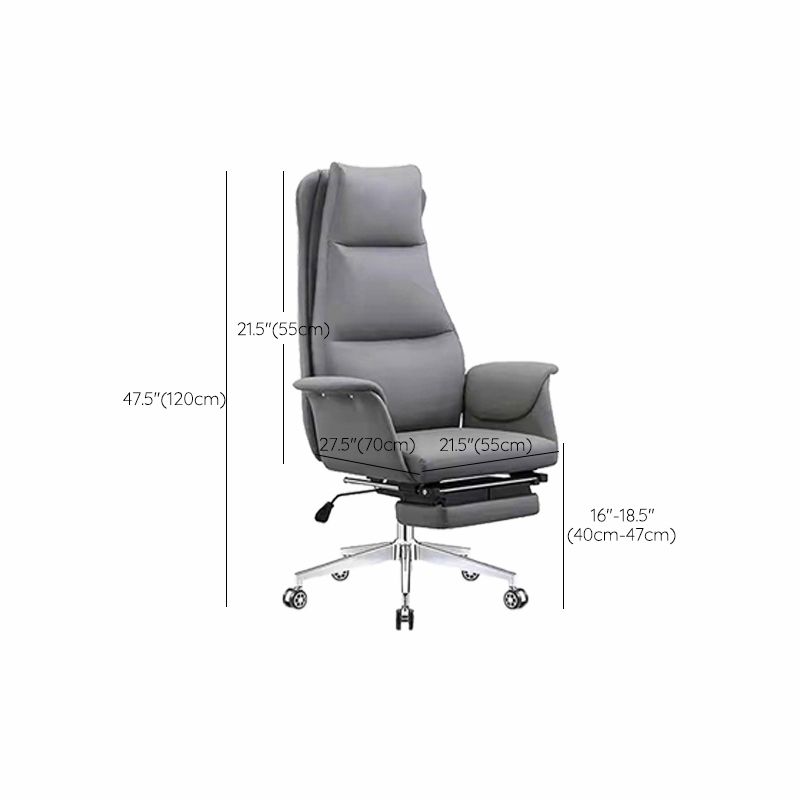 Modern Executive Chair Adjustable Back Height Office Chair with Wheels Clearhalo 'furn' 'furn_office_chair' 'Furniture' 'Office Chairs' 'Office Furniture' 'office_chair' 1200x1200_748ad3f2-ffe6-4573-bc9f-86edea1f5496