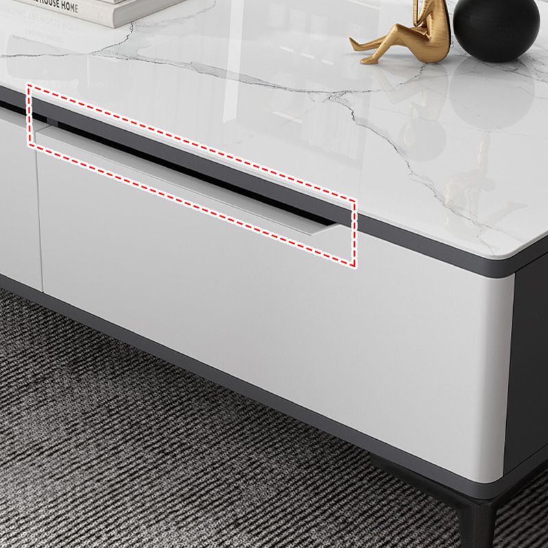 4 Legs Cocktail Table Rectangle Stone Single Coffee Table with Drawer Clearhalo 'Coffee & Accent Tables' 'Coffee Tables' 'coffee_tables' 'furn' 'furn_coffee_tables' 'Furniture' 'Living Room Furniture' 1200x1200_748b0574-0516-42c6-b5cc-33fd74707ade