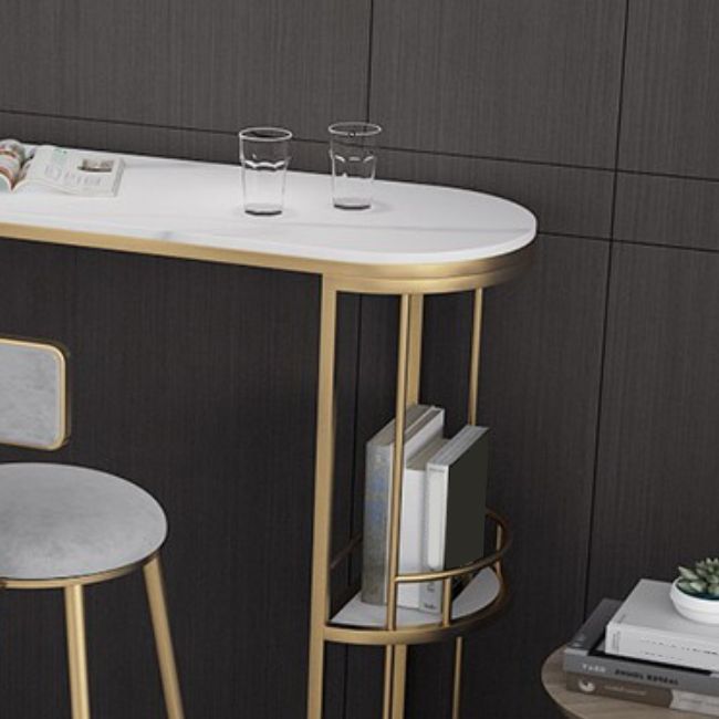 Double Storage Base Bar Dining Table Modern Oval Bar Dining Table Clearhalo 'Bar Furniture' 'Bar Tables' 'bar_tables' 'furn' 'furn_bar_tables' 'Furniture' 'Kitchen & Dining Furniture' 1200x1200_748c8ed5-3f6e-45e0-97cd-338f2b54ec60