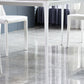 Contemporary Rectangle Dining Table Sintered Stone Table with 4 White Legs,55.1"L x 31.5"W x 30"H Clearhalo ' dining_table' 'Dining Tables & Seating' 'Dining Tables' 'Furniture' 'furniture_dining_table' 'Kitchen & Dining Furniture' 'kitchen&dining_furn' 'kitchen' 'kitchen_dining_table' 1200x1200_748cbe24-09ad-4334-a895-f227a3bfaf1b