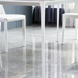 Contemporary Rectangle Dining Table Sintered Stone Table with 4 White Legs,55.1"L x 31.5"W x 30"H Clearhalo ' dining_table' 'Dining Tables & Seating' 'Dining Tables' 'Furniture' 'furniture_dining_table' 'Kitchen & Dining Furniture' 'kitchen&dining_furn' 'kitchen' 'kitchen_dining_table' 1200x1200_748cbe24-09ad-4334-a895-f227a3bfaf1b
