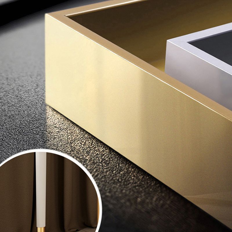 Modern 2-Drawers Makeup Dressing Table in White, 33.85" Tall