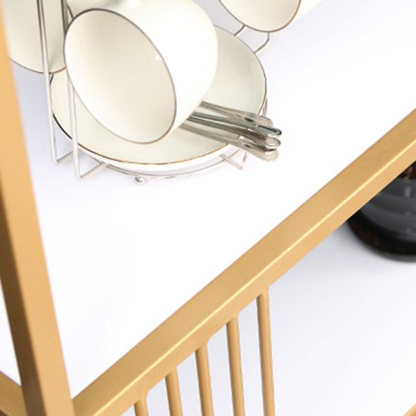 Glam Metal Open Shelf Bookcase Vertical Etagere Shelves Included Bookshelf for Bedroom