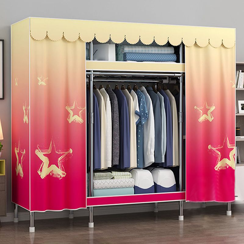 Modern Style Wardrobe Metal 1-Door Wardrobe Closet for Bedroom Clearhalo 'Armoires & Wardrobes' 'armoires_wardrobes' 'Bedroom Furniture' 'furn' 'furn_armoires_wardrobes' 'Furniture' 1200x1200_748e57ab-fc0a-42c0-a546-f9d19339689e