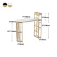 Modern Gold Iron Bar Dining Table Faux Marble Top Indoor Bistro Table with Wine Rack Clearhalo 'Bar Furniture' 'Bar Tables' 'bar_tables' 'furn' 'furn_bar_tables' 'Furniture' 'furniture_bar_tables' 'Kitchen & Dining Furniture' 1200x1200_748ee773-39da-4e2e-8d10-c67542fc0d0c