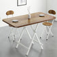 Metal and Wood Table Mid-Century Modern Style Folding Dining Table Clearhalo 'Dining Tables & Seating' 'Dining Tables' 'dining_table' 'furn' 'furn_dining_table' 'Furniture' 'Kitchen & Dining Furniture' 1200x1200_74914759-538a-472c-a850-244776981e4b