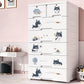 Contemporary Style Non-Hanging Armoire White Colour Plastic Wardrobe Closet