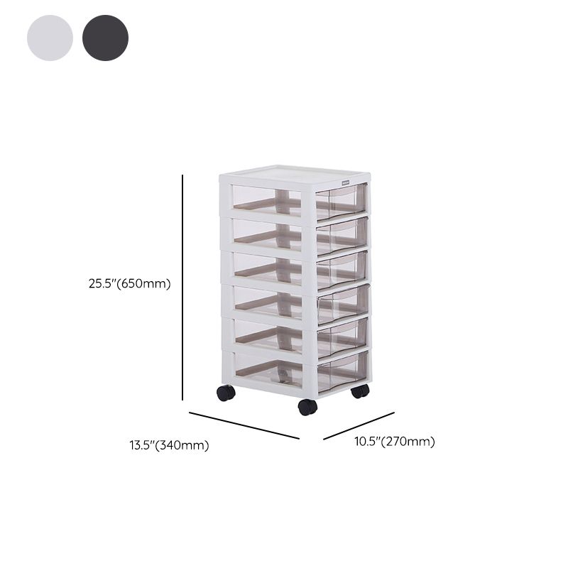Modern Plastic File Cabinet Multi-Drawers Acrylic File Cabinet with Wheels Clearhalo 'Filing Cabinets' 'filling_cabinets' 'furn' 'furn_filling_cabinets' 'Furniture' 'Office Furniture' 1200x1200_74927830-f694-47dd-8dbc-fe8d9720b481