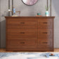 Horizontal Rubber Wood Double Dresser Modern Bedroom Storage Chest with 6 / 9 Drawers Clearhalo 'Bedroom Furniture' 'Dressers & Chests' 'dressers_chests' 'furn' 'furn_dressers_chests' 'Furniture' 1200x1200_74947706-b87a-40ff-91c9-1ab31107021d