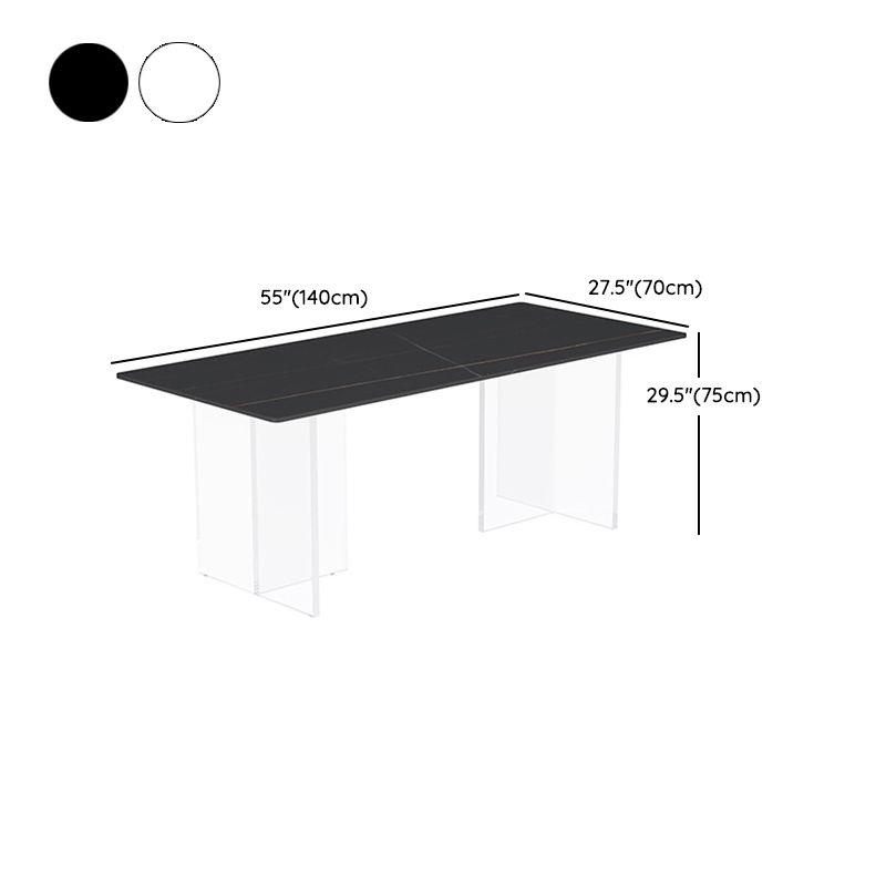Modern Stone Top Dining Table Set 1/2/5 Pieces Dinette Set for Kitchen Clearhalo 'Dining Room Sets' 'Dining Tables & Seating' 'dining_room_set' 'furn' 'furn_dining_room_set' 'Furniture' 'Kitchen & Dining Furniture' 1200x1200_7494806f-18f3-4f8e-a806-8048097e738c