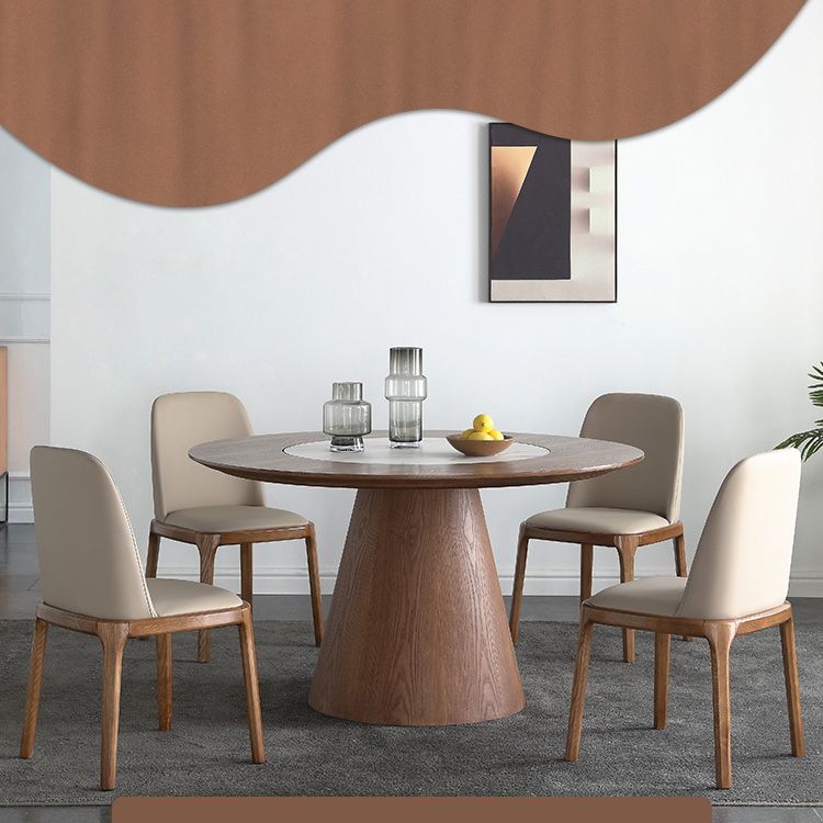 Tavolo da pranzo in legno massiccio set 1/4/5/7 pezzi tavolo da pranzo rotondo e sedie senza braccia