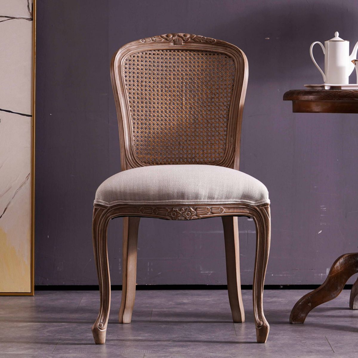 Solid Wood Country Style Dining Room Chairs Matte Finish Cane Back Dining Chairs Clearhalo ' kitchen&dining_furn' 'Dining Chairs' 'Dining Tables & Seating' 'dining_chair' 'furn' 'furn_dining_chair' 'Furniture' 'furniture_dining_chair' 'Kitchen & Dining Furniture' 'kitchen' 1200x1200_7495b6c0-b4db-4223-89d3-f3fadf135870