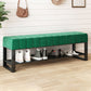 17.7" H Modern Metal Seating Bench Tufted Entryway Bench with Legs Clearhalo 'Benches' 'Chairs & Seating' 'furn' 'furn_benches' 'Furniture' 'Living Room Furniture' 1200x1200_7495b6df-a83d-4869-9a07-fec3ad0fca96