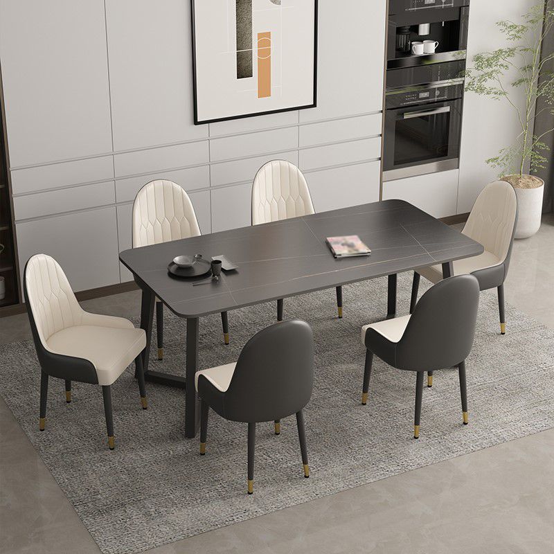 Modern 1/4/5/7 Pieces Dining Room Table Set Sintered Stone Dining Set Clearhalo 'Dining Room Sets' 'Dining Tables & Seating' 'dining_room_set' 'furn' 'furn_dining_room_set' 'Furniture' 'furniture_dining_room_set' 'Kitchen & Dining Furniture' 'kitchen&dining_furn' 'kitchen' 1200x1200_7495cc5a-b2d9-46ea-90e8-a63243bb31df