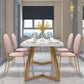 White - Gold Dining Room Dinner Kitchen Table Rectangle Dining Table