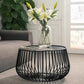 Mid-century Modern Iron Round Coffee Table, Frame Base Cocktail Table Clearhalo 'Coffee & Accent Tables' 'Coffee Tables' 'coffee_tables' 'furn' 'furn_coffee_tables' 'Furniture' 'Living Room Furniture' 1200x1200_7497d9da-4c47-4737-8c8e-ae23a3863907