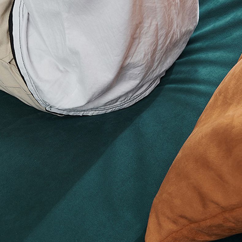 Sofá de brazo cuadrado de estilo de gamuza de estilo moderno con almohadas